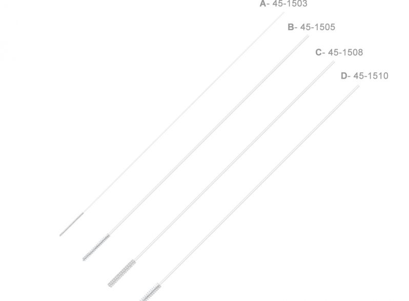 Escovas de Limpeza de Canulados - Haste Flexível/Extremidade Única.