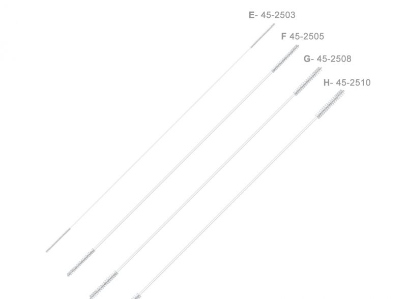 Escovas de Limpeza de Canulados - Haste Flexível/Dupla Extremidade.